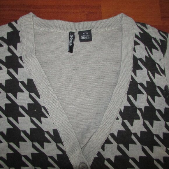 K by Kersh Houndstooth Cardigan - Jrs XL - Picture 2 of 5